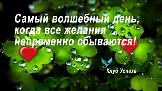 Волшебный день, когда все желания сбываются