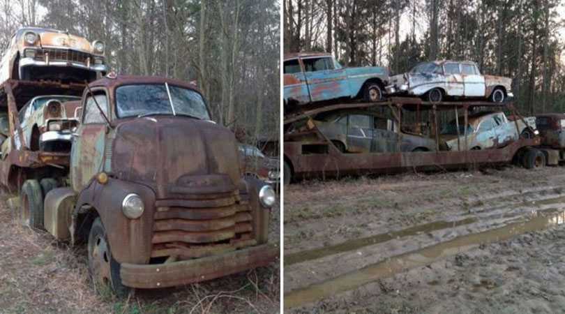 Найден пропавший автопоезд, который простоял 60 лет с ключами в замке