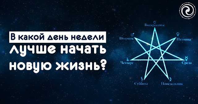 В какой день недели лучше начать новую жизнь?