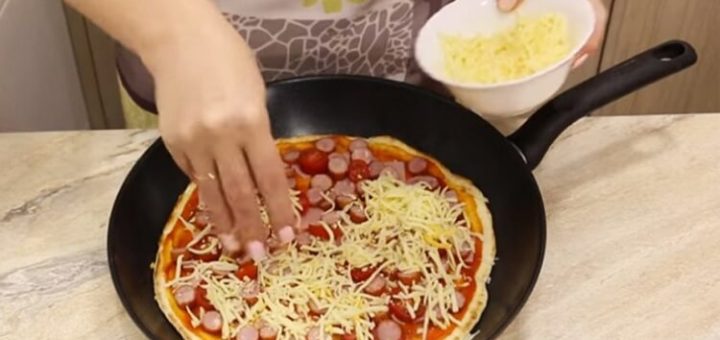 Лучший и простой рецепт пиццы на сковороде на скорую руку