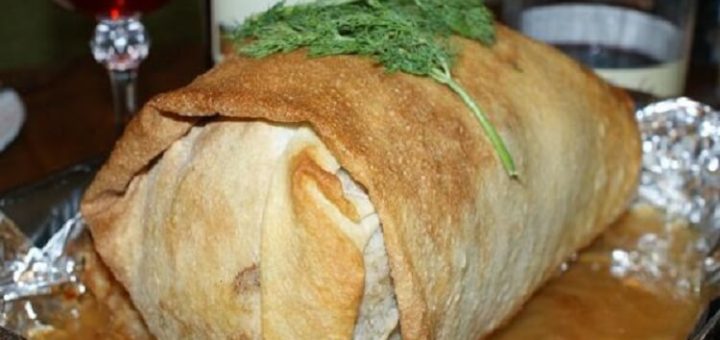 Курица в лаваше. И тесто, и курица, и начинка бесподобны!