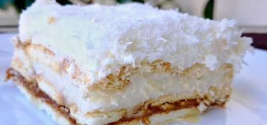Восхитительный торт «Рафаэлло» со сгущенкой без выпечки