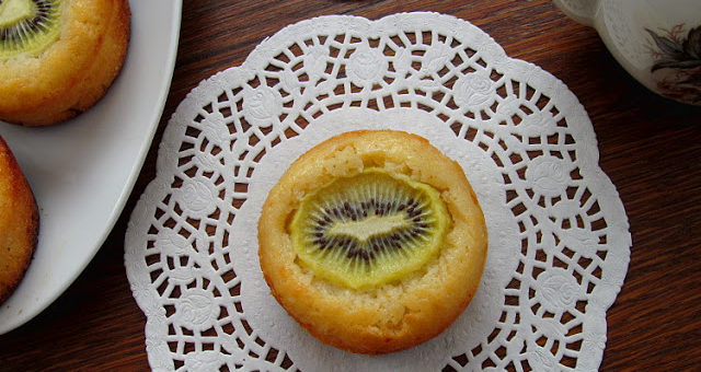 Лимонные маффины с киви