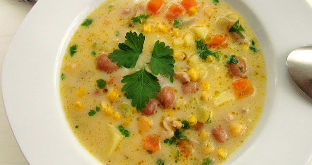 "Суккоташ" или "Мсиккаташ" - вкуснейший американский супчик с бобовыми и кукурузой