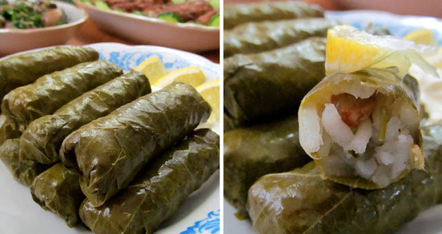 Долмадес - греческая долма из виноградных листьев с рисом (Ντολμάδες)