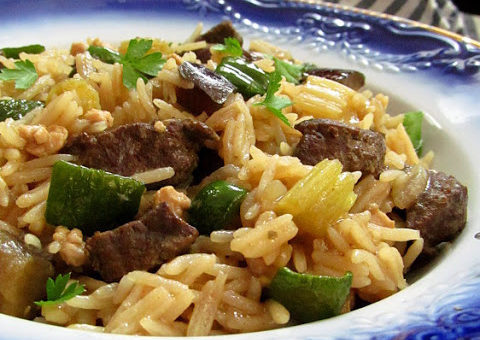 "Грязный рис" по-луизиански (Louisiana "Dirty rice")