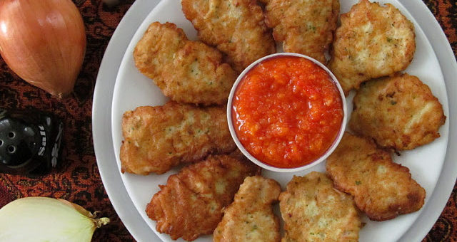 Куриное филе в луковом кляре