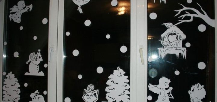 Трафареты на окна к новому году 2019 - распечатывай картинки и украшай