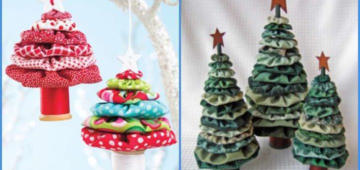 Новогодние елочные игрушки своими руками к 2019 году из бумаги, ткани