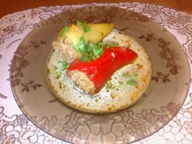 Перец фаршированный рисом и мясом: пошаговый рецепт с фото