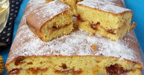 Пирог с вареньем «Снежинка» на скорую руку для занятых мам - быстро и очень вкусно!