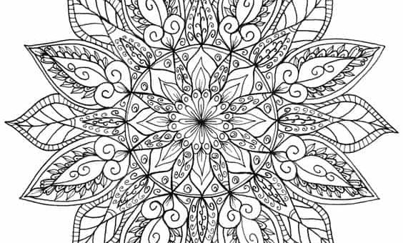 Мандала для раскрашивания и обозначение каждой мандалы