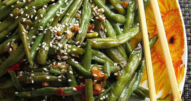Жареная стручковая фасоль по-китайски